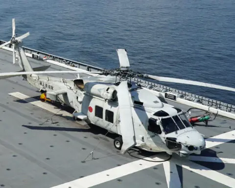 2 Japanese navy helicopters carrying 8 crew believed crashed in Pacific, Defense Ministry says