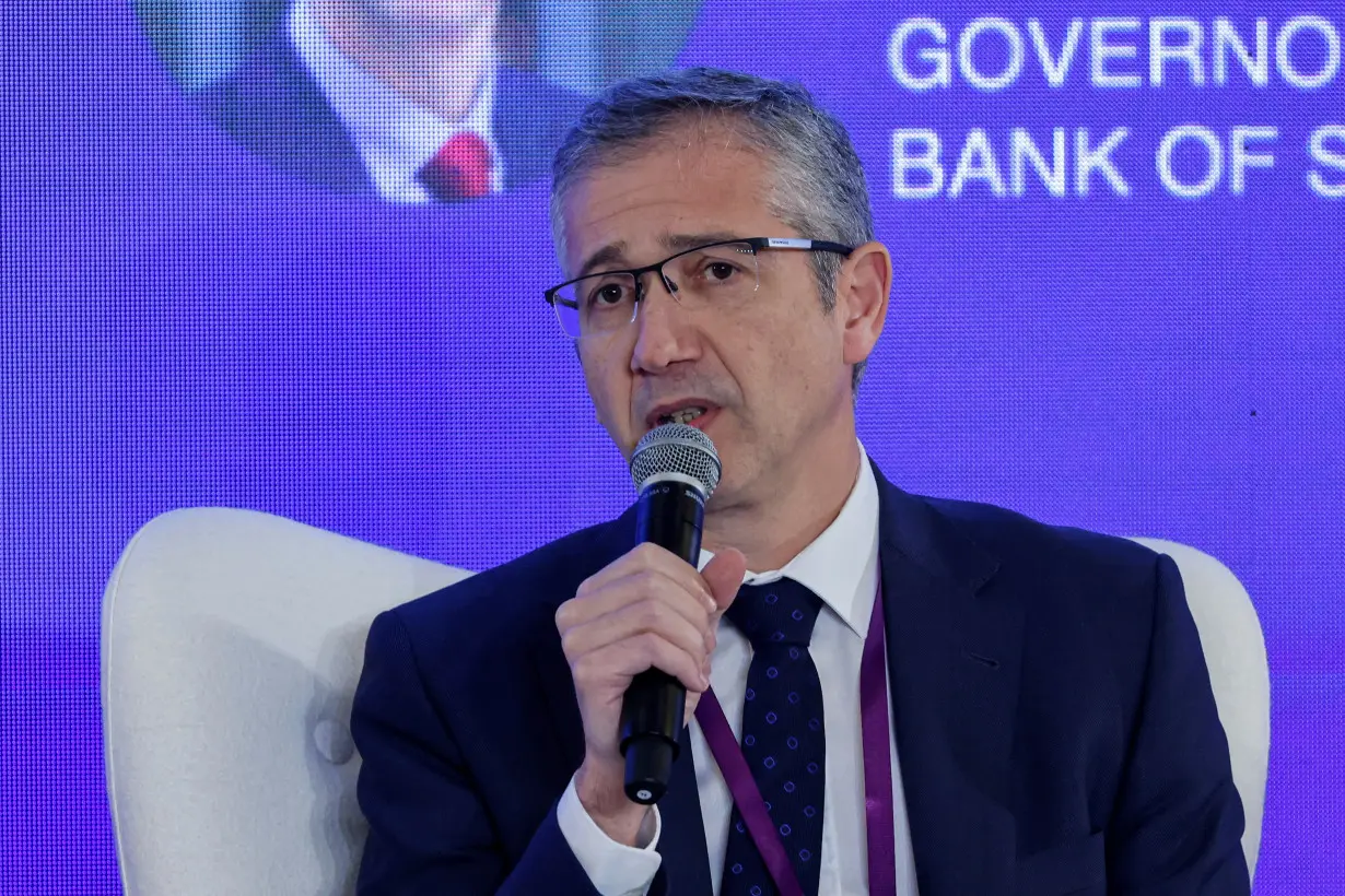 Bank of Spain Governor Pablo Hernandez de Cos, speaks during the HKMA-BIS High-Level Conference in Hong Kong