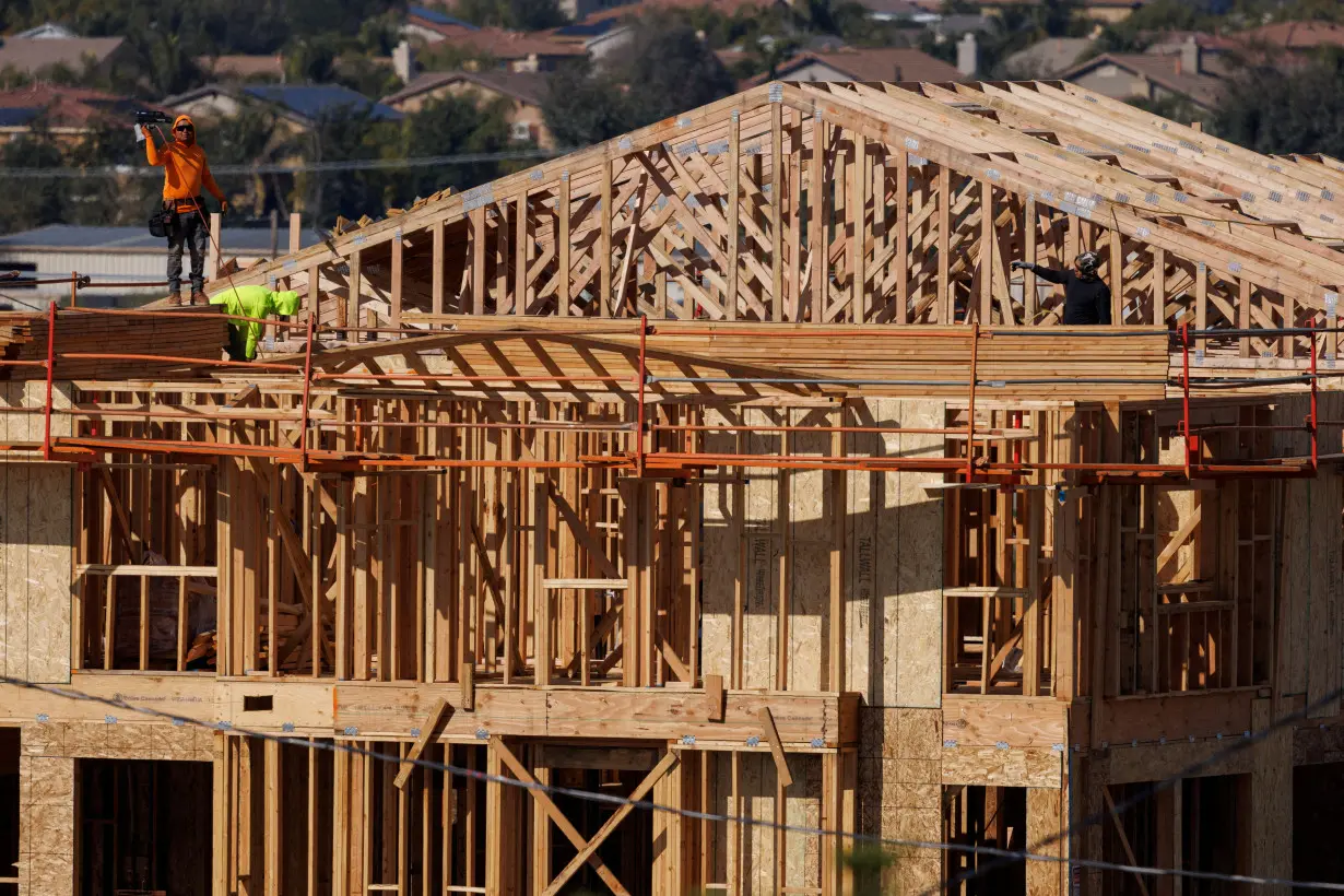 FILE PHOTO: Residental home building in California