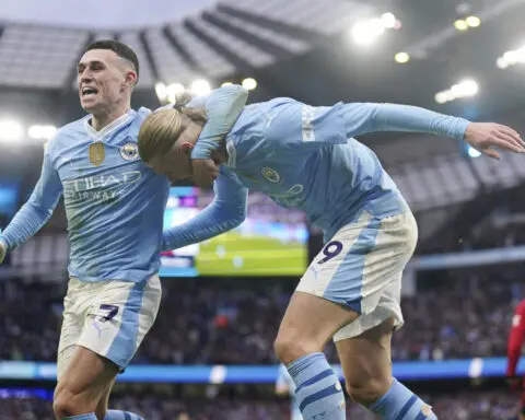 Foden leads Man City fightback for 3-1 derby win over Man United after Haaland's glaring miss