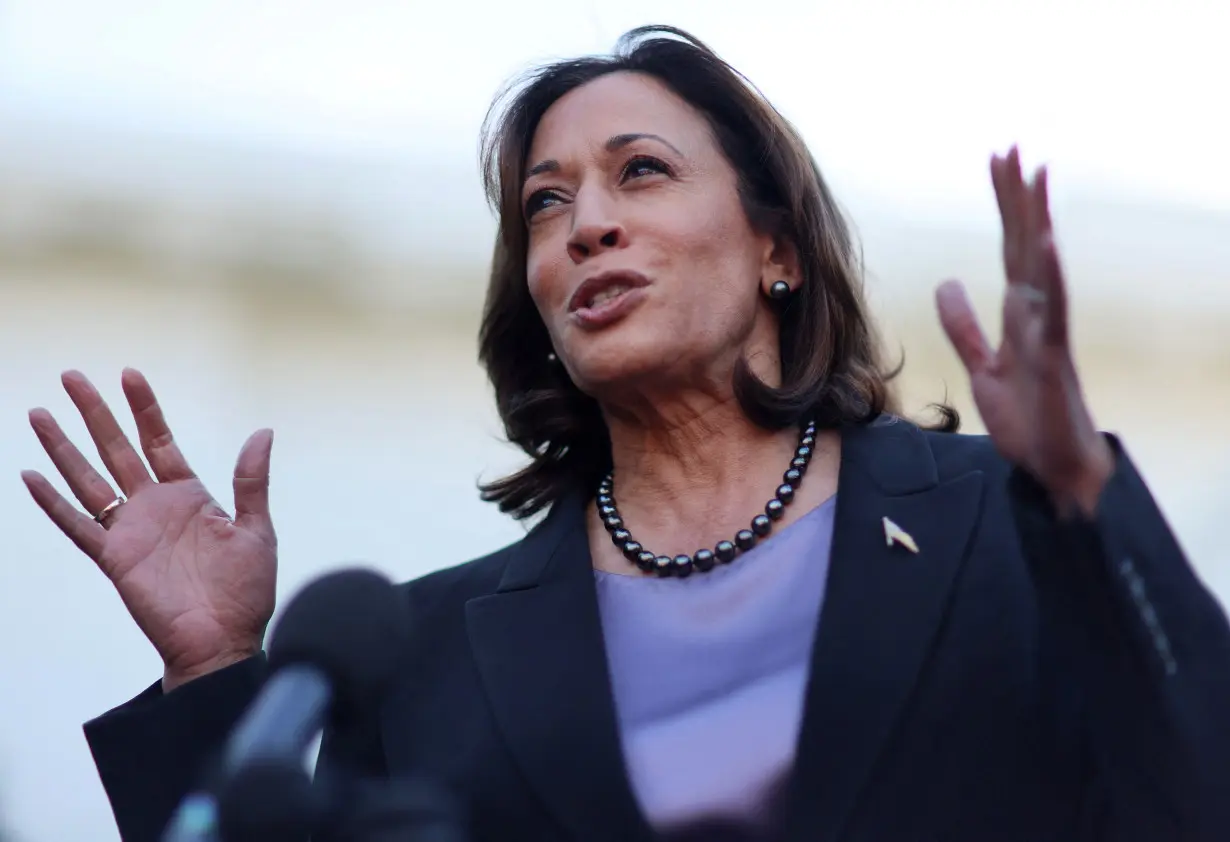 U.S. Vice President Kamala Harris at the White House in Washington, U.S.