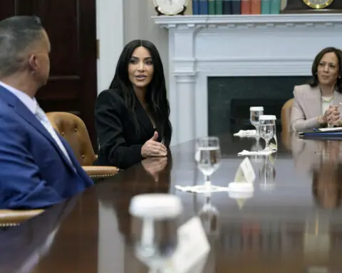 Kim Kardashian joins VP Harris to discuss criminal justice reform