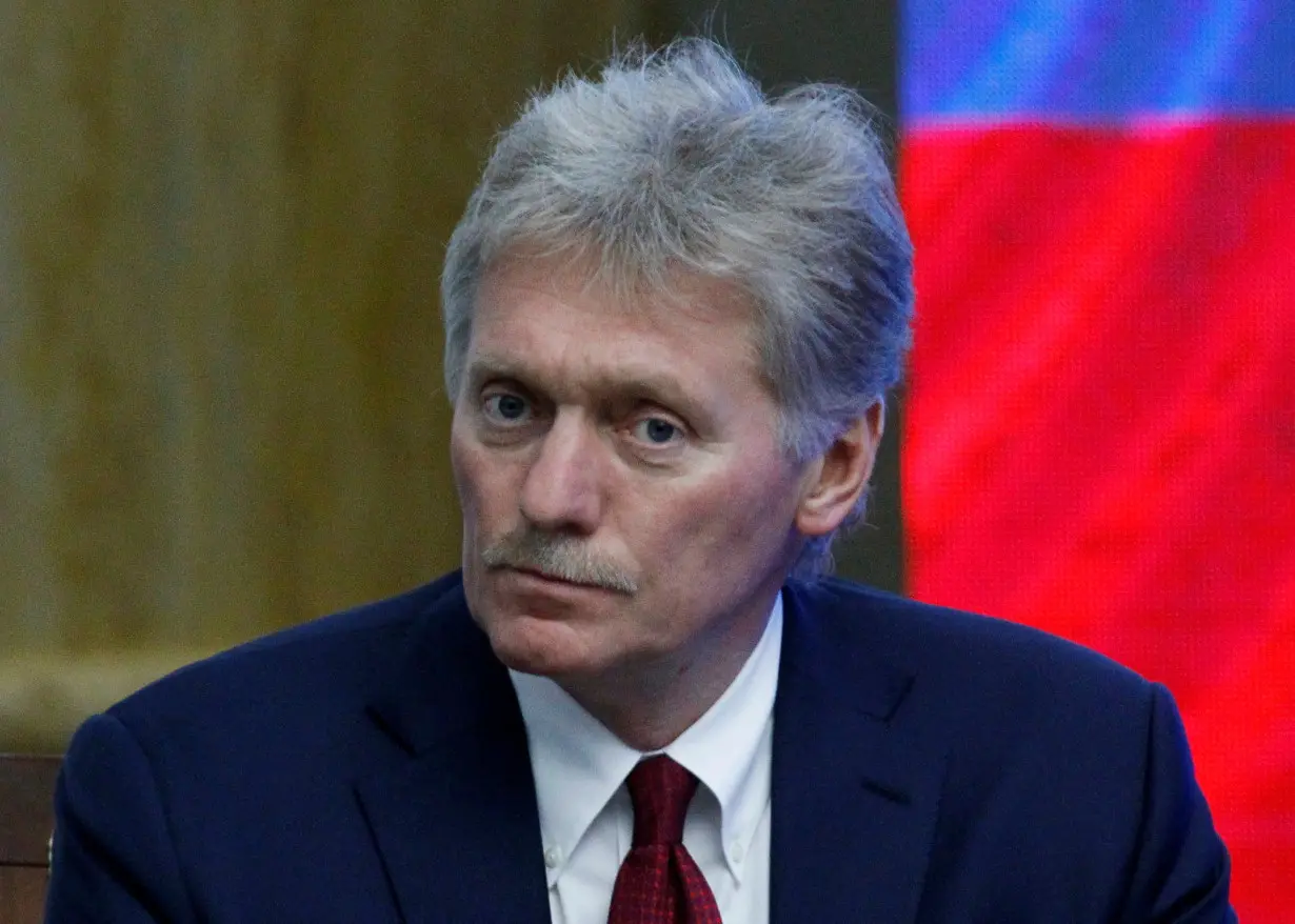 FILE PHOTO: Kremlin spokesman Dmitry Peskov attends Russian-Kyrgyz talks in Bishkek