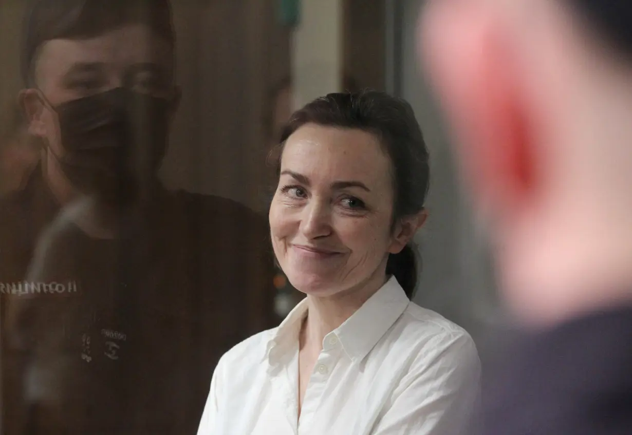 Journalist Alsu Kurmasheva attends a court hearing in Kazan