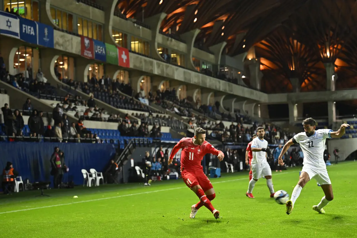 Israel and Switzerland draw 1-1 in Euro 2024 qualifying game in Hungary