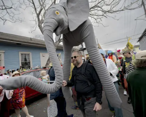 New Orleans' Carnival season marks Fat Tuesday with celebrities and pretend monarchs