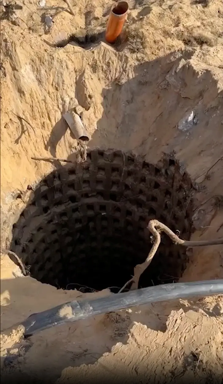 View of a tunnel shaft near an amusement park in Gaza, amid the ongoing conflict between Israel and Hamas