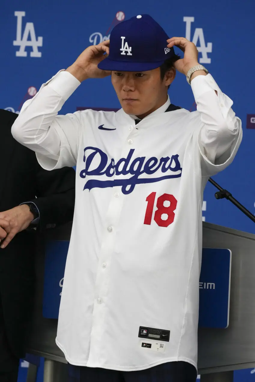 Dodgers Yamamoto Baseball