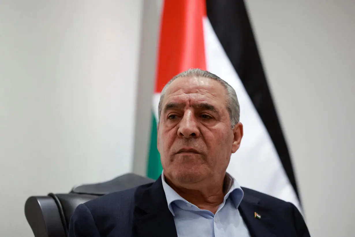 Hussein Al-Sheikh Secretary General of the Executive committee of the PLO speaks at an interview with Reuters in Ramallah in the Israeli-occupied West Bank