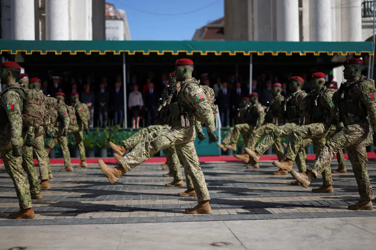 Military ceremony commemorating 50th anniversary of Portugal's Carnation Revolution in Lisbon