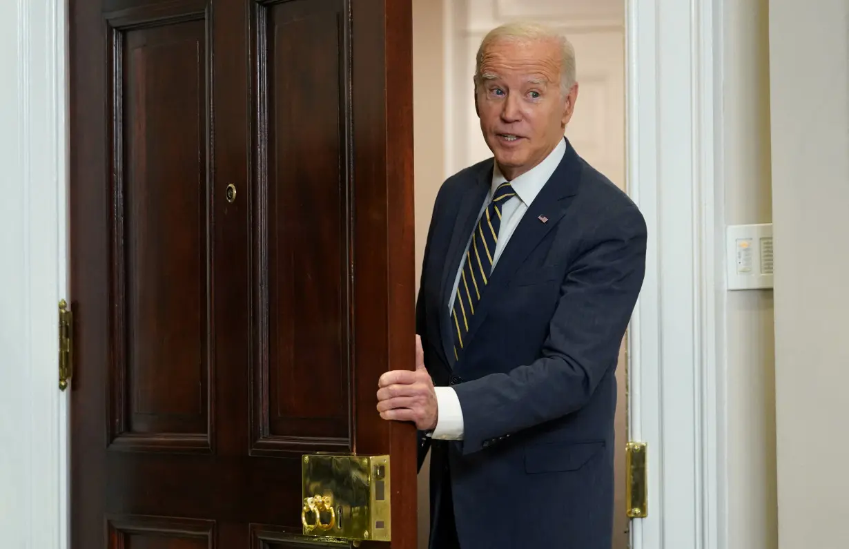 U.S. President Joe Biden delivers remarks on Ukraine from the White House in Washington