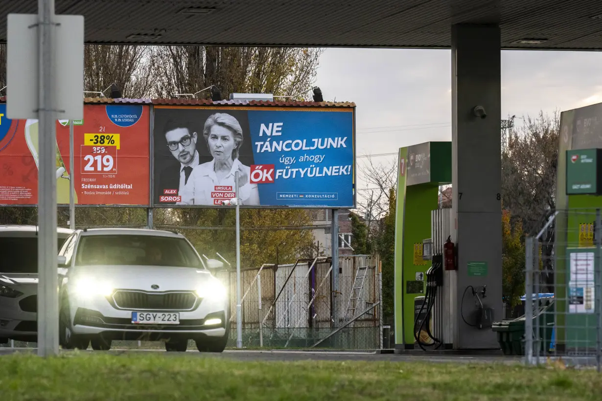 An anti-European Union billboard campaign in Hungary turns up tensions with the Orbán government