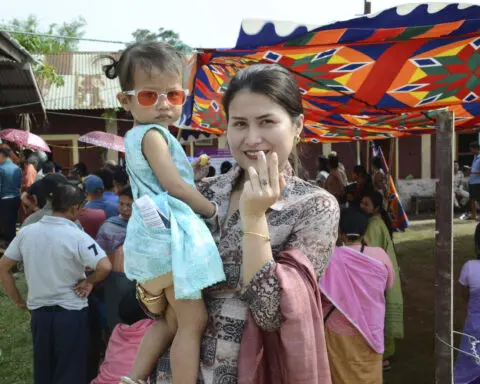 Some voters in northeast India go back to the polls after violence disrupts first day of election