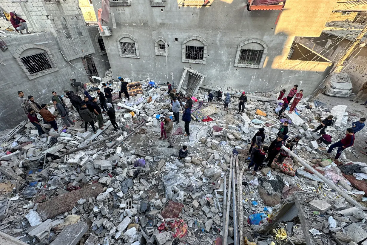 Israeli strike on a house, amid the ongoing conflict between Israel and Hamas, in Rafah