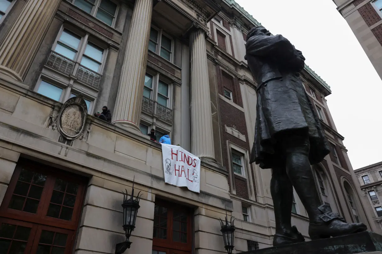 Protests continue on Columbia University campus in support of Palestinians