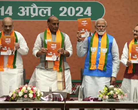 India's Modi vows to boost social spending, make country into a manufacturing hub ahead of election