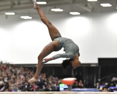 Kayla DiCello takes gold in USA Gymnastics Winter Cup. Olympic champ Sunisa Lee falls on bars, beam