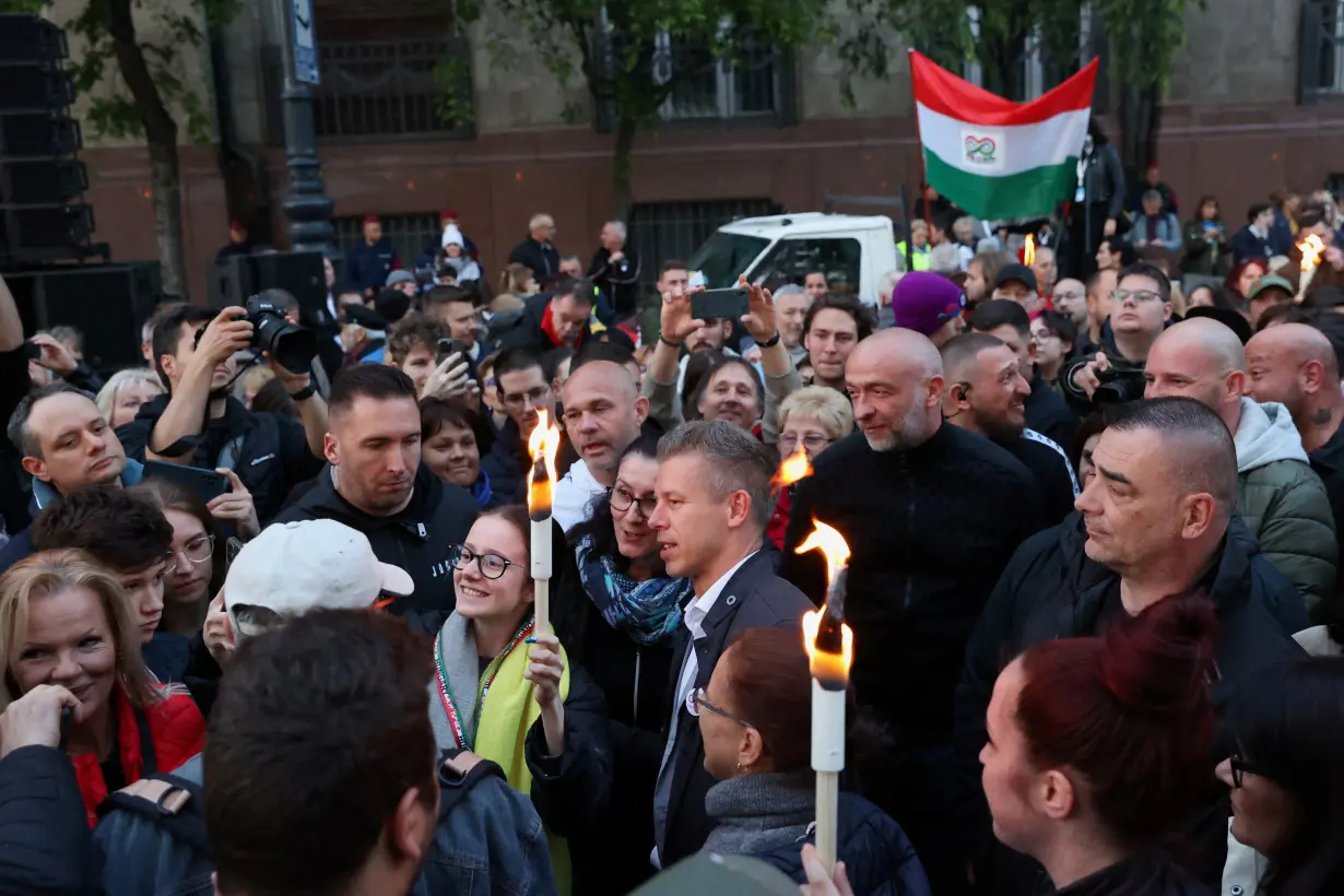 Protest to demand the resignation of the Hungarian Interior Minister Sandor Pinter and reforms in the child-protection system, in Budapest