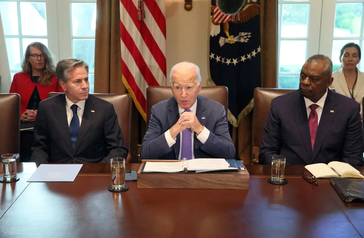 FILE PHOTO: U.S. President Biden holds a cabinet meeting at the White House in Washington