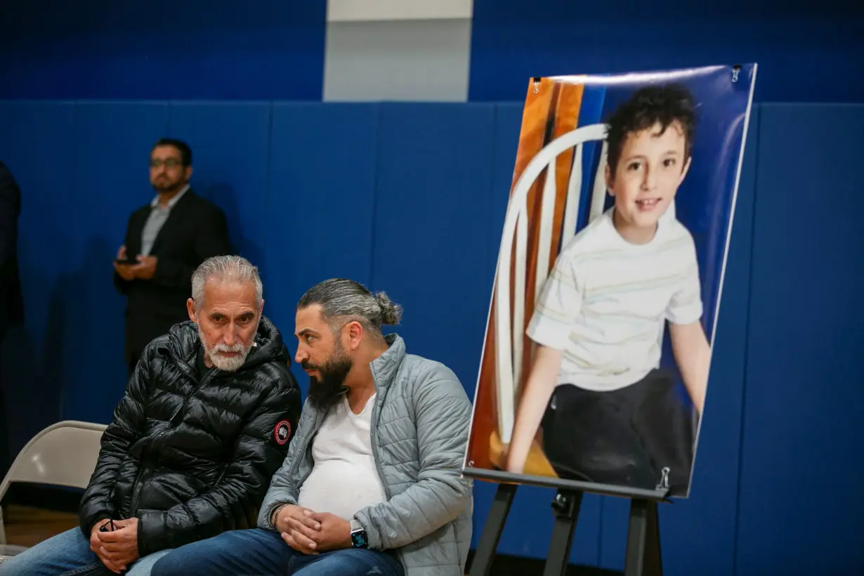 Funeral for six year old Muslim stabbing victim Wadea Al-Fayoume in Illinois