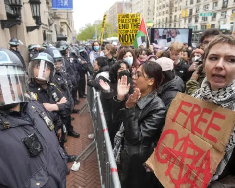 Police arrest protesters at Columbia University who had set up pro-Palestinian encampment