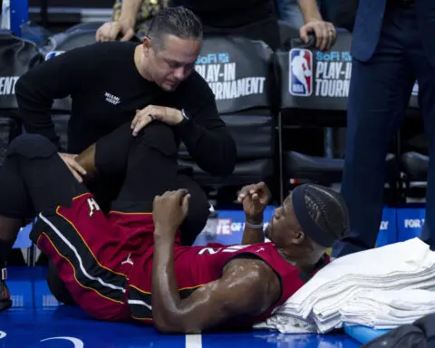 Miami Heat guard Jimmy Butler will have MRI Thursday, may miss play-in game Friday