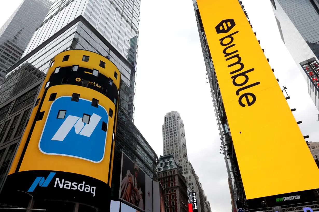 Bumble Inc. (BMBL) makes stock IPO on Nasdaq in New York City