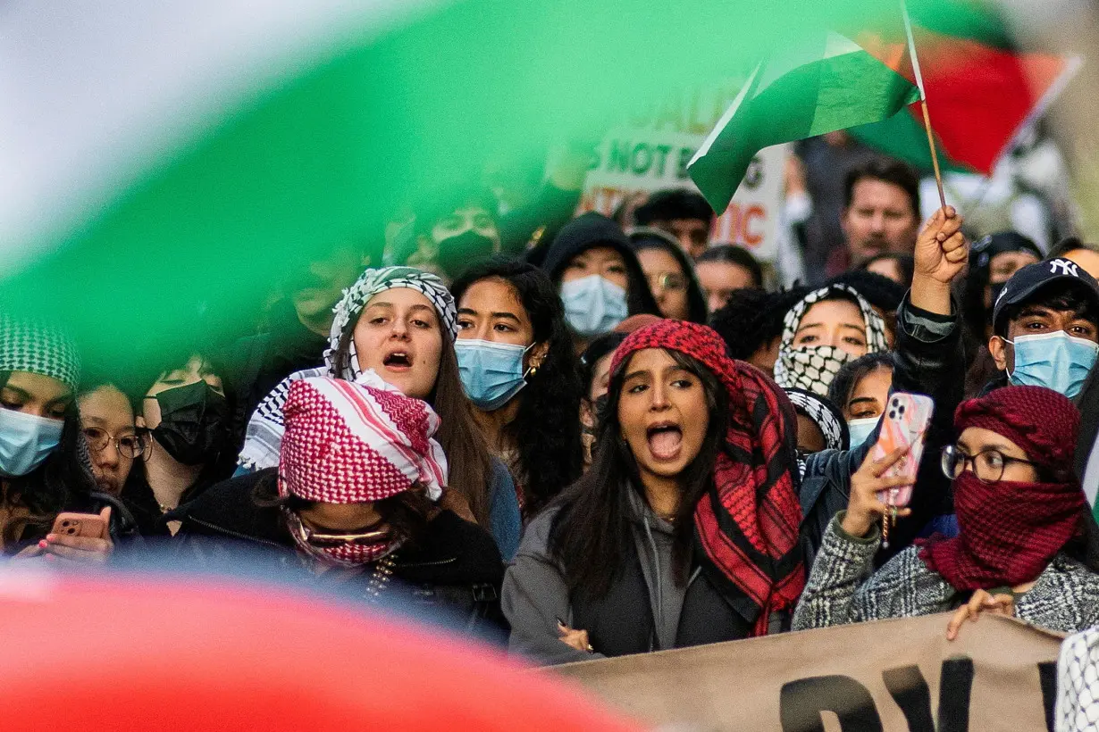 FILE PHOTO: Rally in support of Palestinians amid the conflict between Israel and the Palestinian Islamist group Hamas in New York