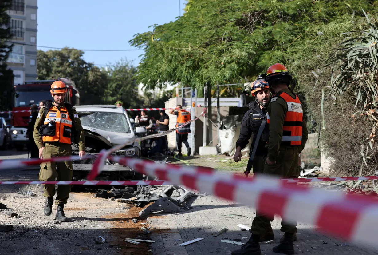 Aftermath of rockets attack that were fired from Gaza towards Israel, in Holon