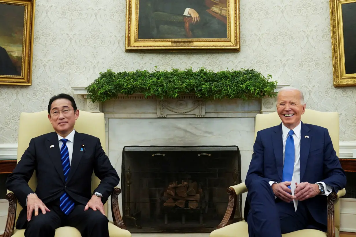 U.S. President Joe Biden hosts Japanese PM Fumio Kishida for official state visit at the White House, in Washington