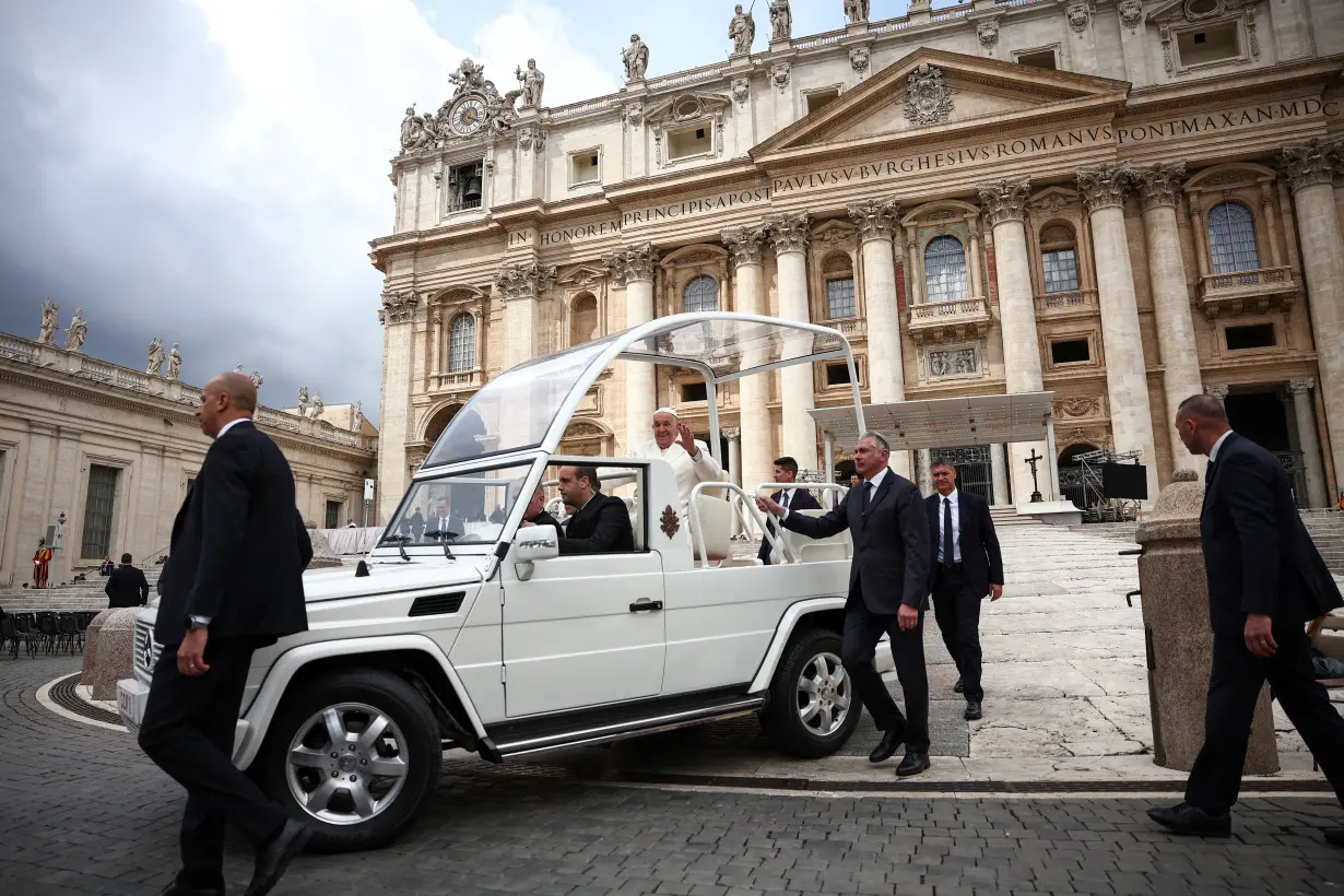 FILE PHOTO: Pope Francis holds weekly general audience at the Vatican