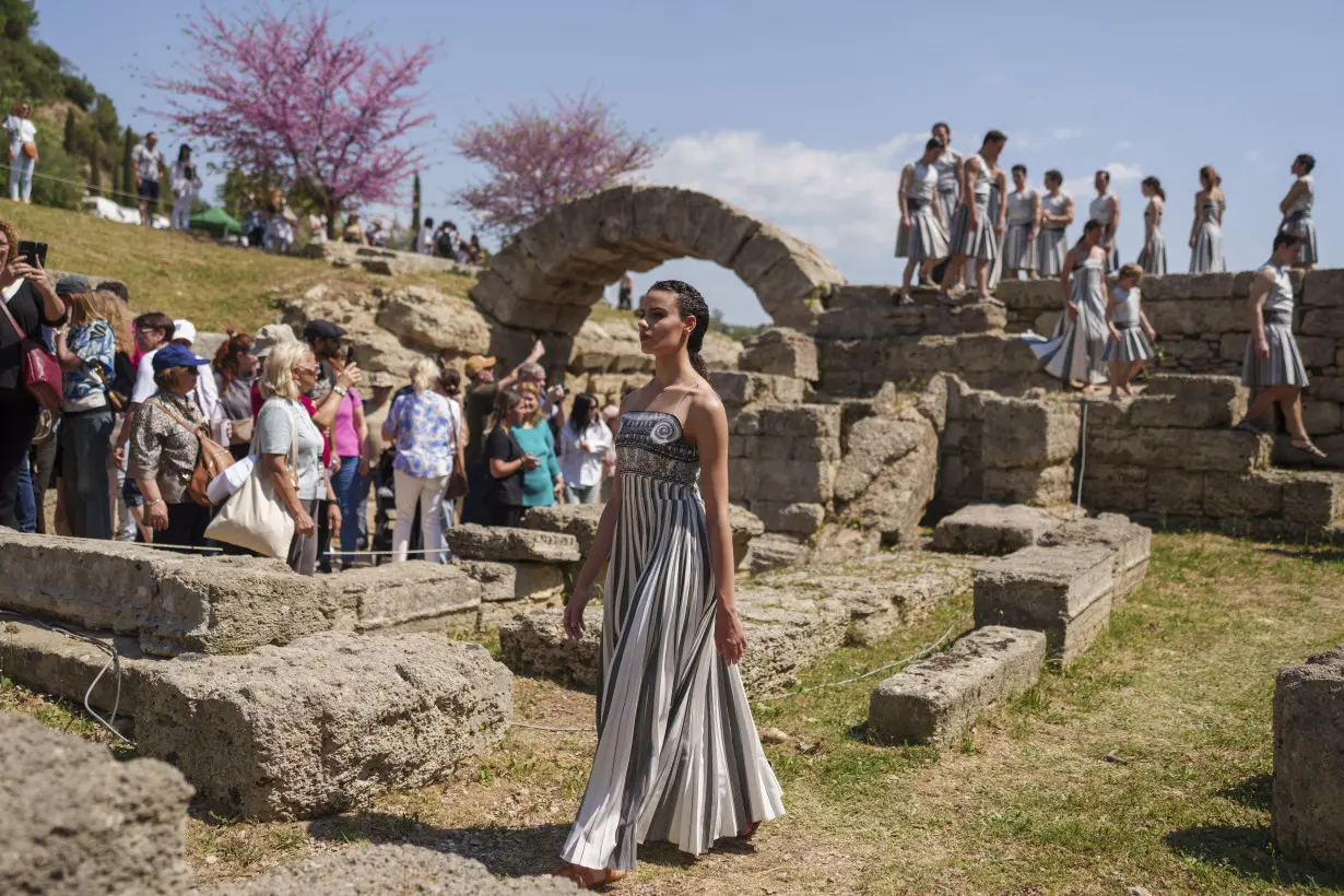 At birthplace of Olympics, performers at flame-lighting ceremony feel a pull of the ancient past