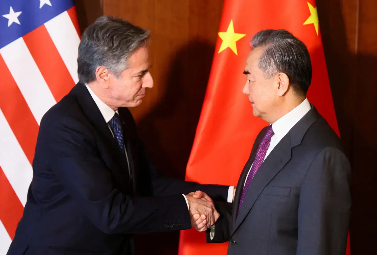 FILE PHOTO: U.S. Secretary of State Antony Blinken and Chinese Foreign Minister Wang Yi meet in Munich