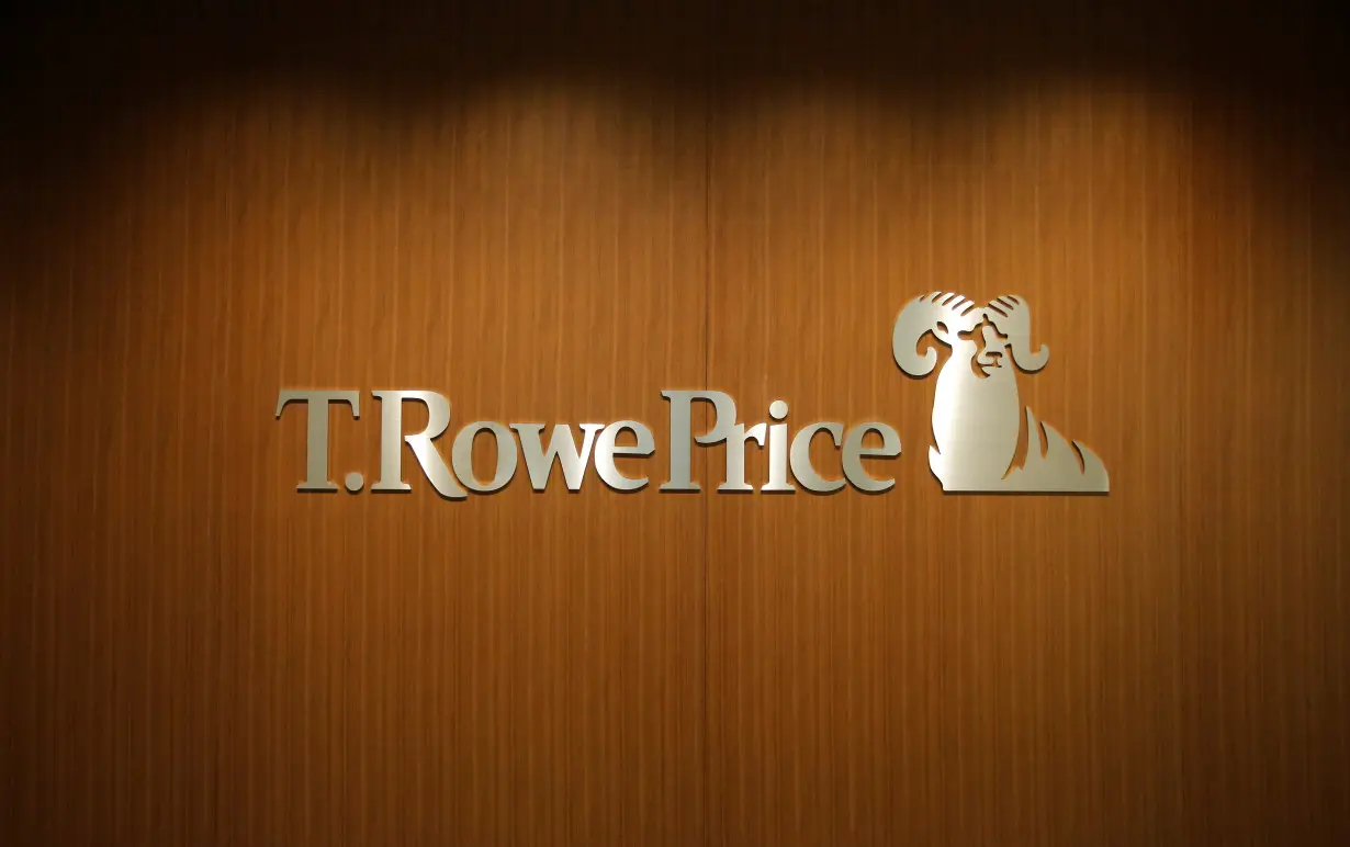 FILE PHOTO: Logo of T. Rowe Price Group is pictured at its office in Tokyo