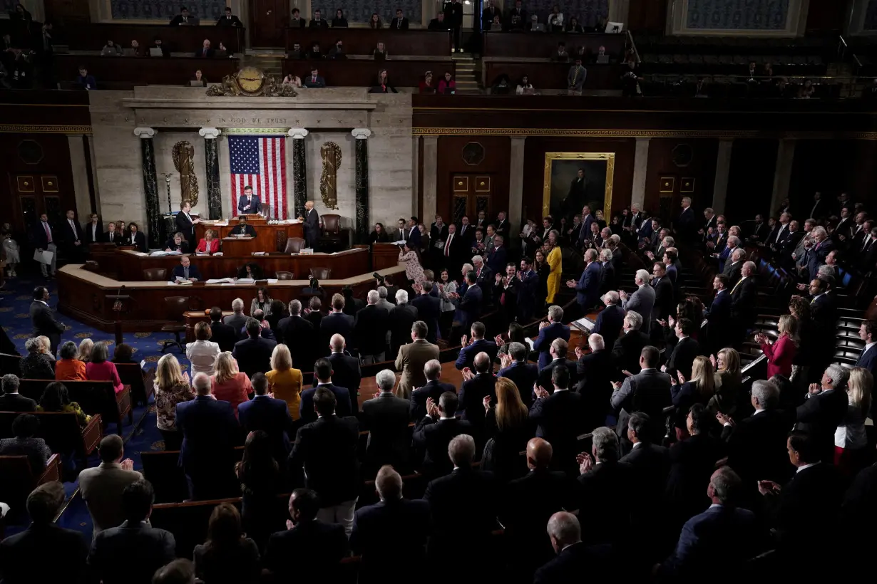 FILE PHOTO: U.S. House of Representatives elect Mike Johnson Speaker of the House at the U.S. Capitol in Washington