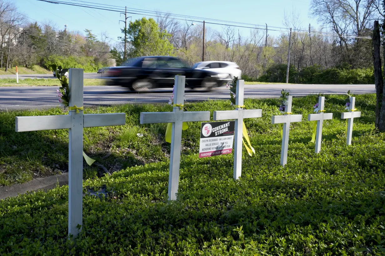 Activists forming human chain in Nashville on Covenant school shooting anniversary