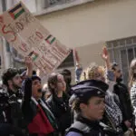 In Paris, students inspired by pro-Palestinian protests in the U.S. gather near Sorbonne university