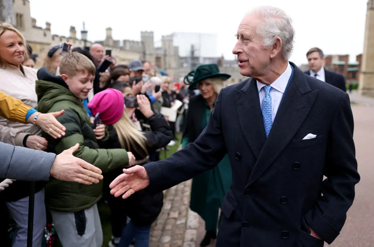 FILE PHOTO: Britain's Royals attend the Easter Matins Service at St. George's Chapel, Windsor Castle