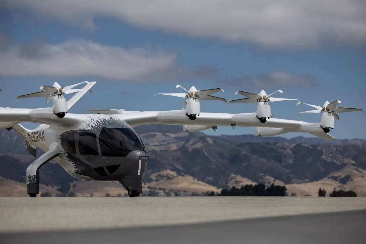 FILE PHOTO: Midnight, an all-electric aircraft from company Archer Aviation, is seen at the Salinas Municipal Airport in Salinas