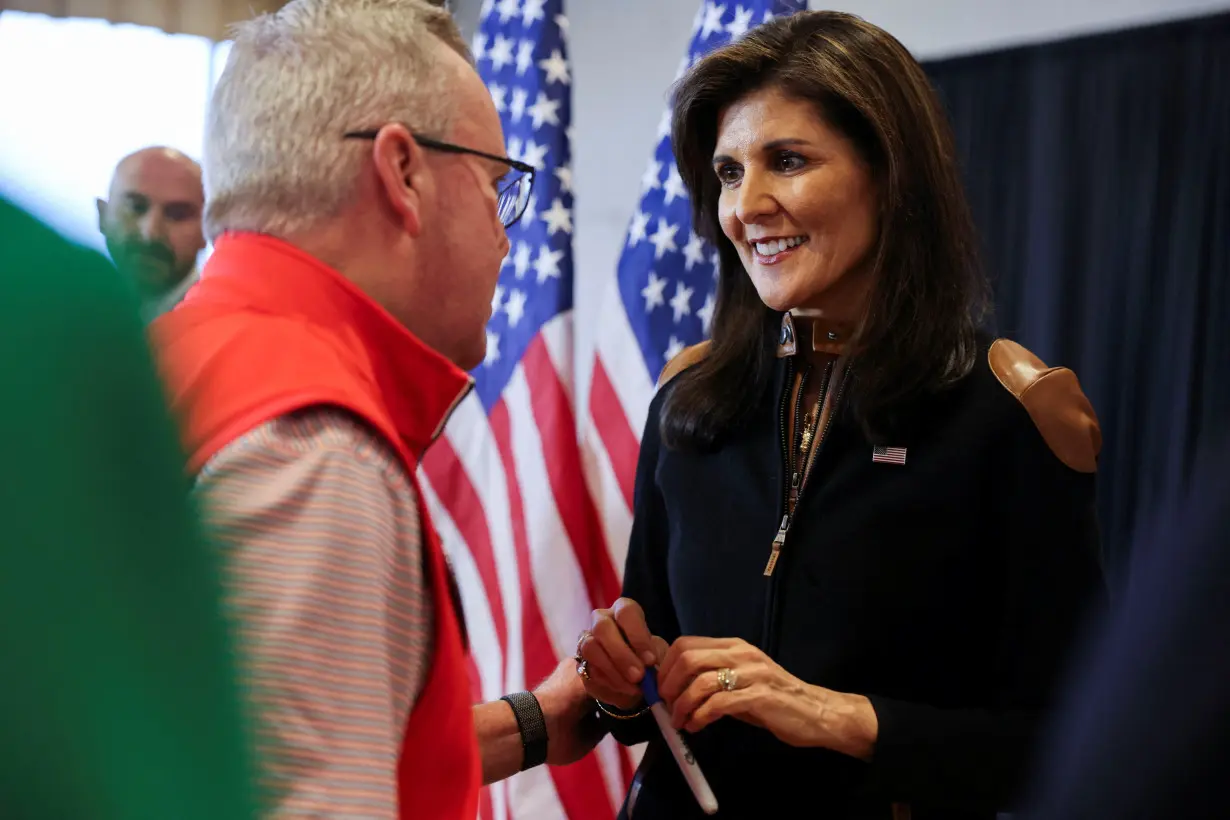 Presidential candidate Nikki Haley holds a campaign event in Iowa