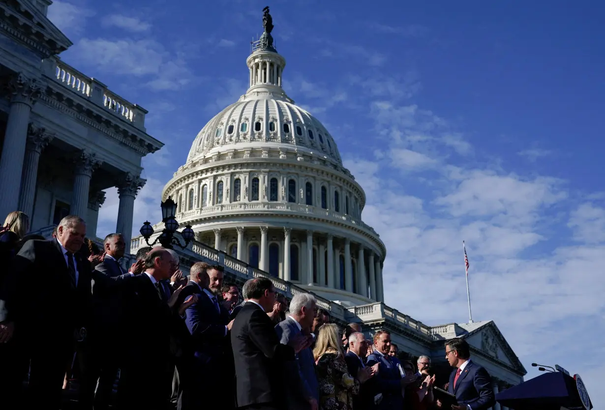 FILE PHOTO: U.S. House of Representatives elect Mike Johnson Speaker of the House at the U.S. Capitol in Washington