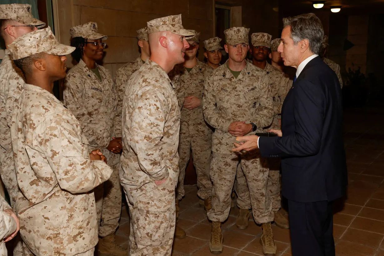 FILE PHOTO: U.S. Secretary of State Blinken arrives in Baghdad