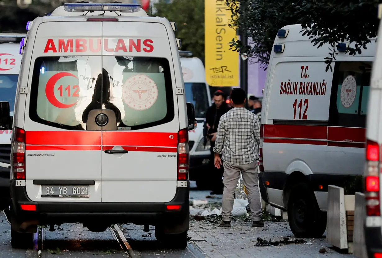 FILE PHOTO: Explosion in central Istanbul's Taksim area