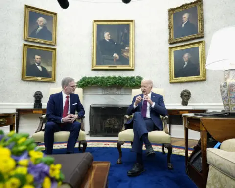 Biden hosts Czech leader at White House to promote Ukraine aid amid holdup in Congress