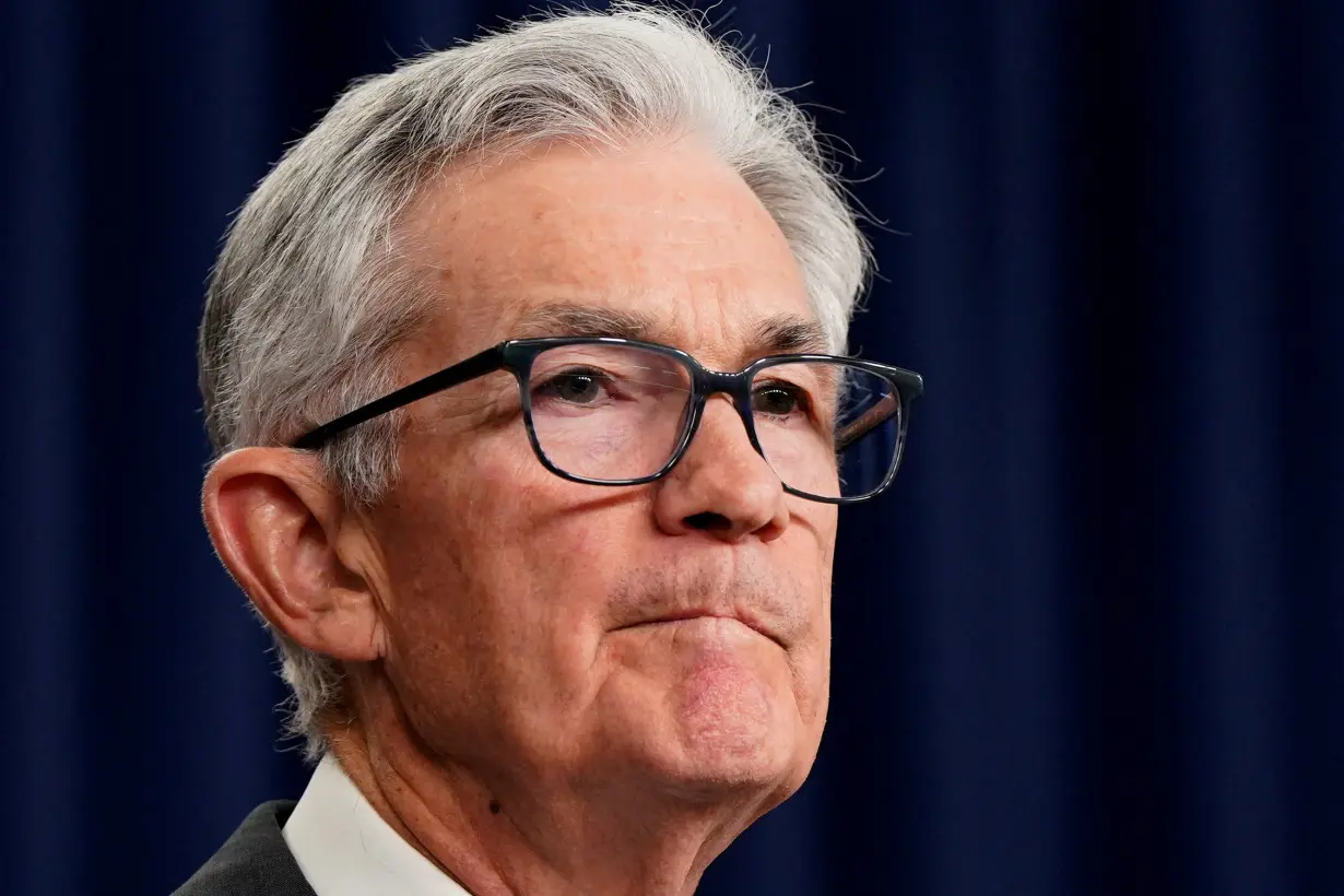 FILE PHOTO: U.S. Federal Reserve Chair Jerome Powell holds a news conference in Washington