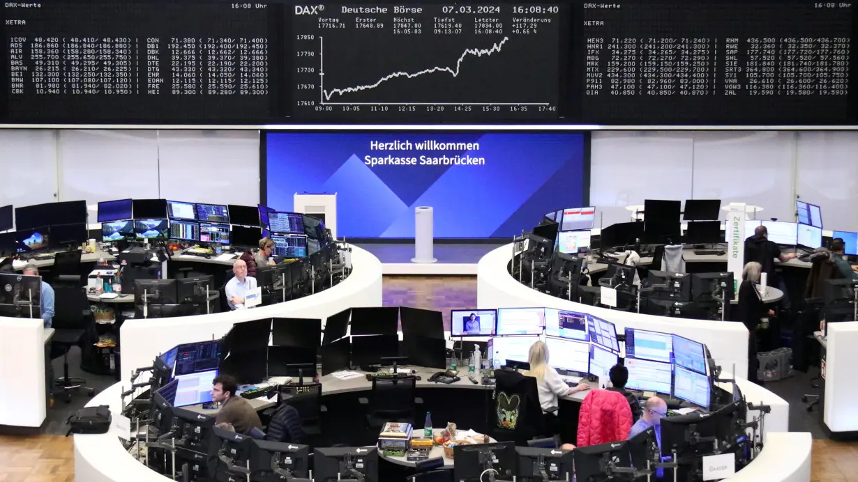 German share price index DAX graph is pictured at the stock exchange in Frankfurt