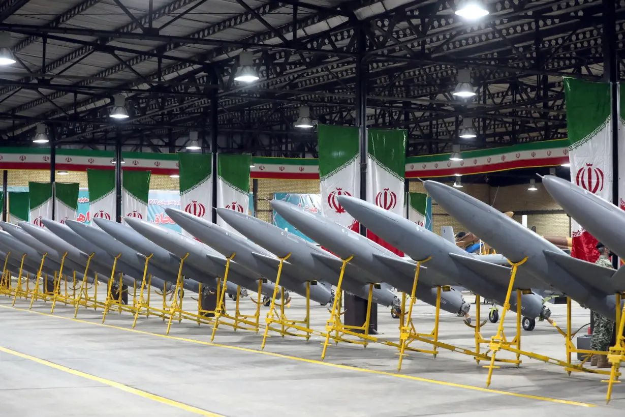 FILE PHOTO: Drones are seen at an undisclosed location in Iran