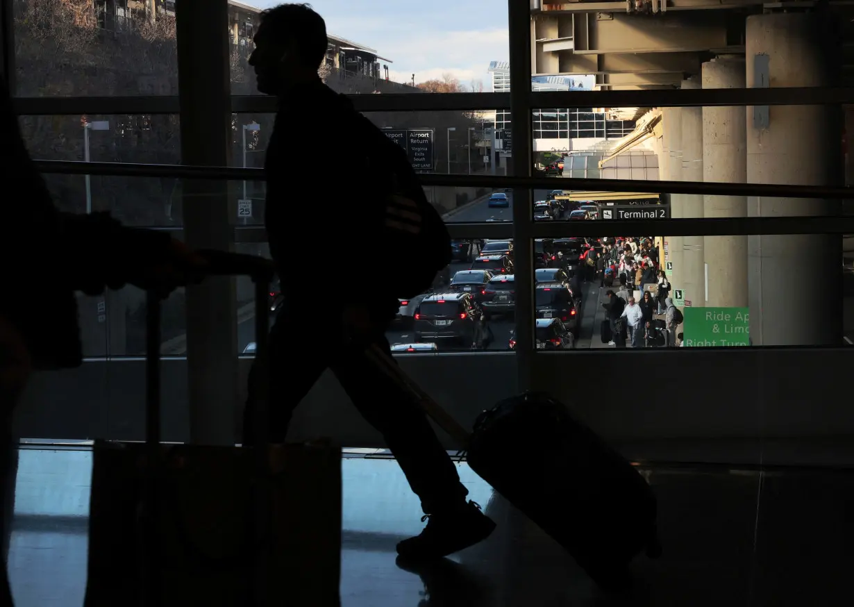 Holiday traffic at Ronald Reagan Washington National Airport in Virginia, U.S.