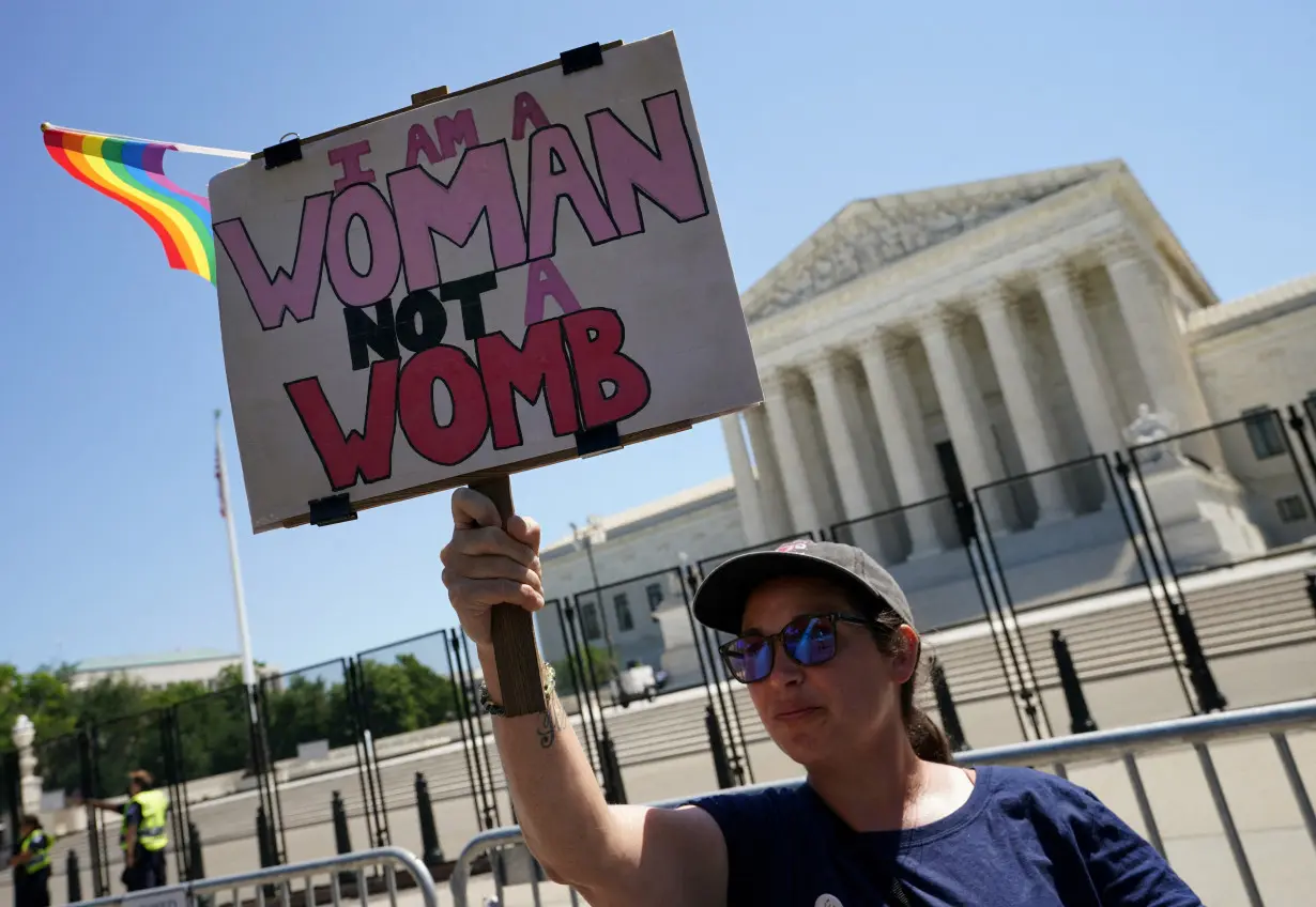 FILE PHOTO: Abortion rights supporters protest in front of the Supreme Court in Washington