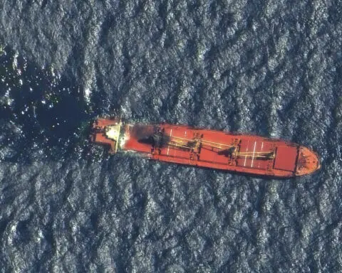 Ship earlier attacked by Yemen's Houthi rebels sinks in the Red Sea